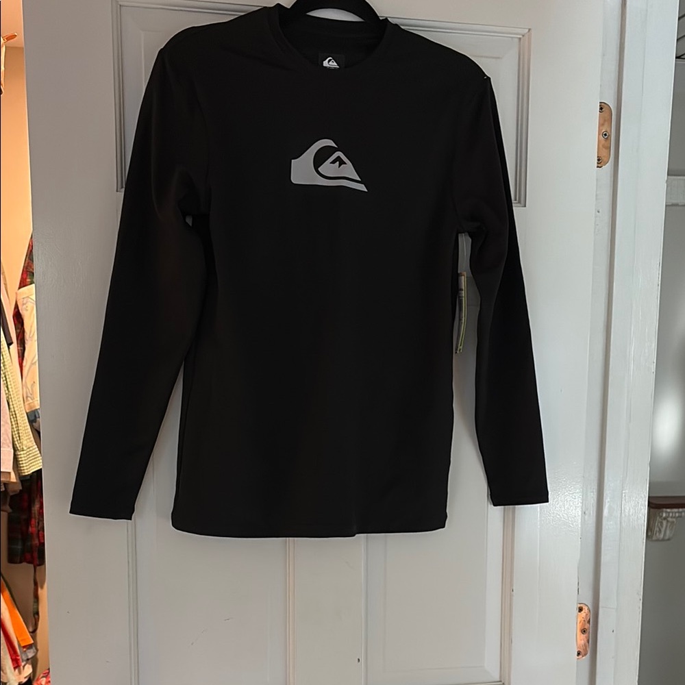 Quiksilver Black Logo Long Sleeve Tee